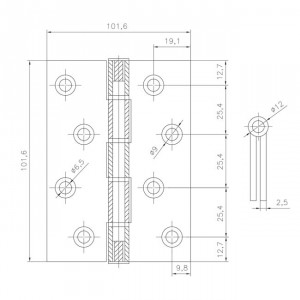 Charniere inox bague inox visser