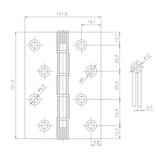 Charniere inox bague inox visser