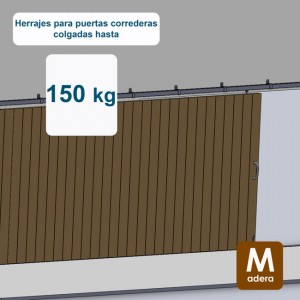 Ferrures pour portes coulissantes jusqu´à 150 kg