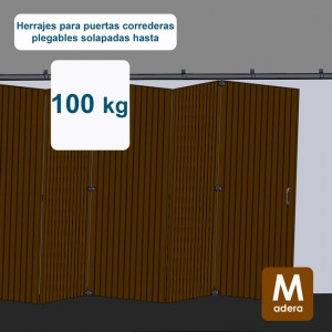 Ferrures pour portes coulissantes superposées jusqu´à 100 kg