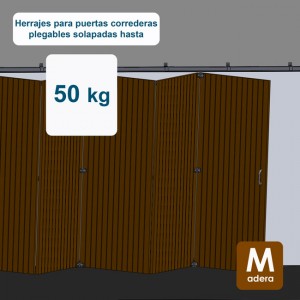 Ferrures pour portes coulissantes superposées jusqu´à 50 kg