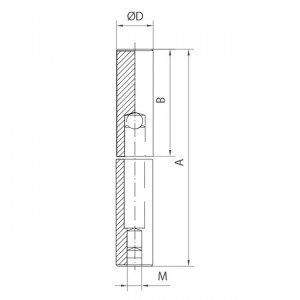 Poumelle profil rond reglable en inox