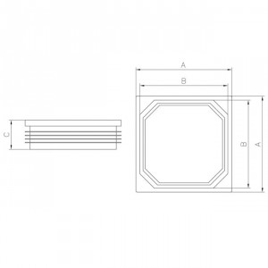 Bouchon carré en plastique, bouchon plastique