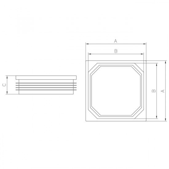 Bouchon carré en plastique, bouchon plastique