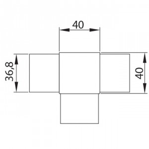 Coude T 180º pour garde corps inox