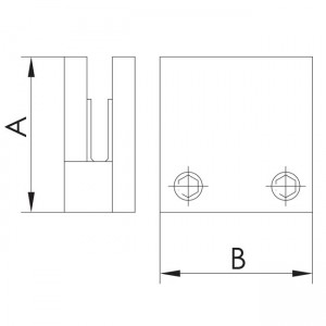 Pince carrée embase plate