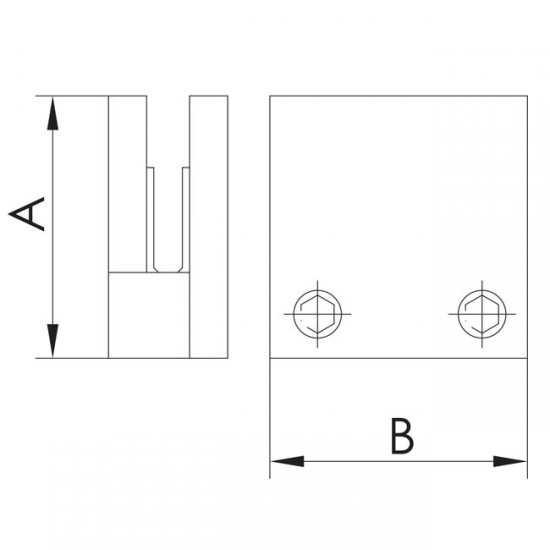 Pince carrée embase plate