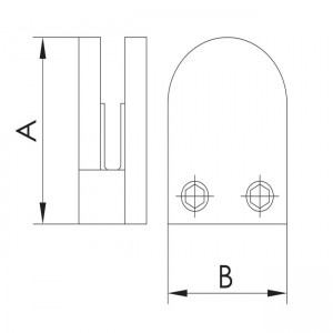 Pince ronde embase plate