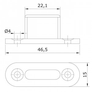 Guide porte coulissante plastique