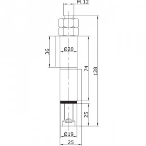 Guide inférieur intermédiaire à souder U-19 porte pliante