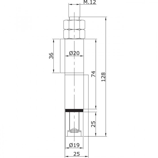 Guide inférieur intermédiaire à souder U-19 porte pliante