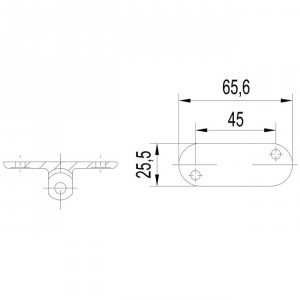 Plaque support pour tube plat garde corps inox