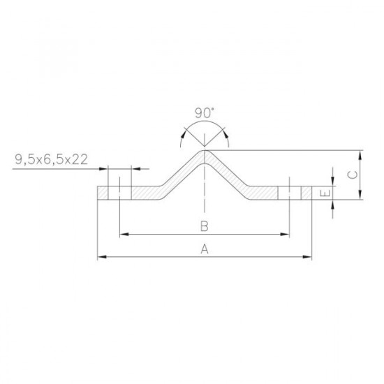 Rail porte coulissante visser V