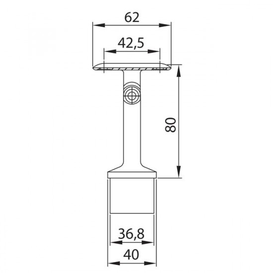 Support réglable plaque plate garde corps inox