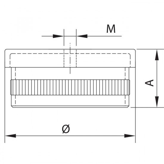 Embase plate creuse pour garde corps