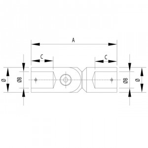 Coude réglable tiges pour garde corps inox