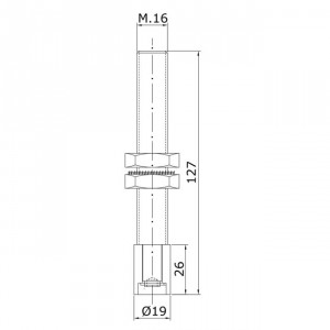 Guide inférieur U-19 inoxydable portes colissantes