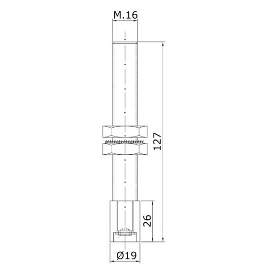 Guide inférieur U-19 inoxydable portes colissantes