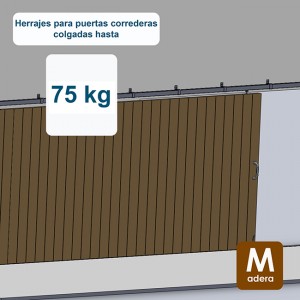 Ferrures pour portes coulissantes jusqu´à 75 kg