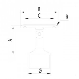 Support réglable, main courante inox reglable support