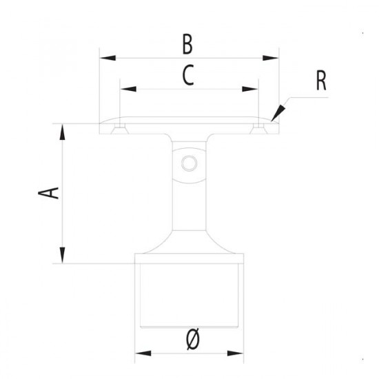 Support réglable, main courante inox reglable support