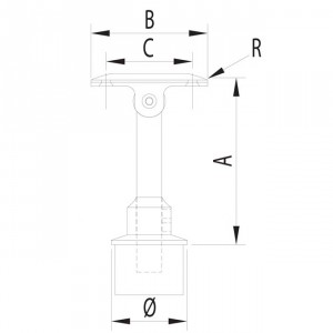 Support réglable en hauteur et angle pour garde corps