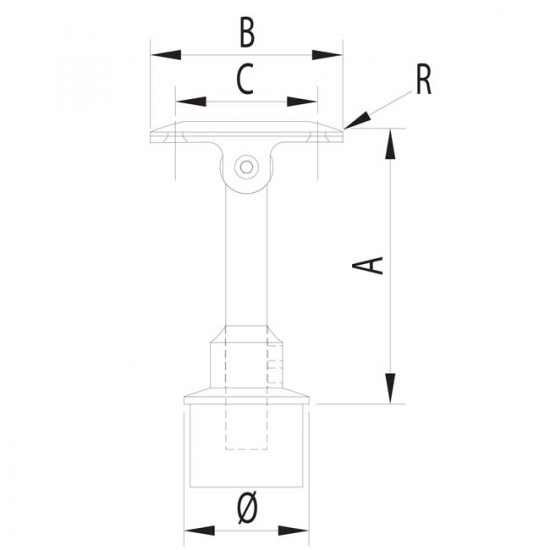 Support réglable en hauteur et angle pour garde corps