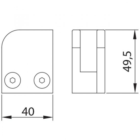 Pince a verre base plate gauche