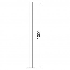 Poteau embase 3 trous inox pour garde-corps