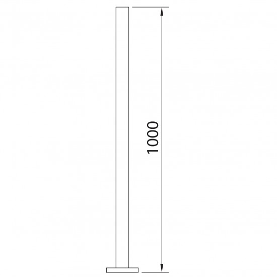 Poteau embase 3 trous inox pour garde-corps