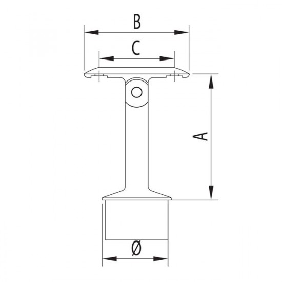 Support réglable 79mm inox garde cops