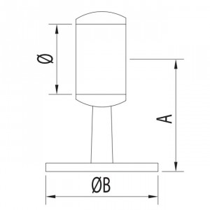 Support anneau passant rond inox pour garde corps