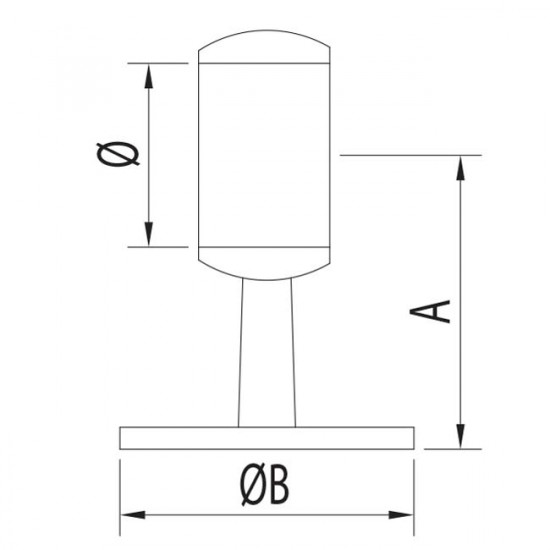 Support anneau passant rond inox pour garde corps