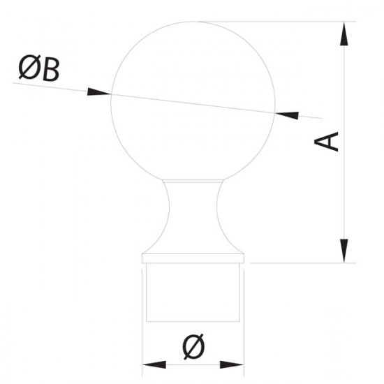 Bouchon boule inox pour garde-coprs