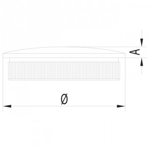 Bouchon courbé creux inox pour garde corps inox