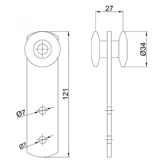 Monture simple U-40 en nylon fixation