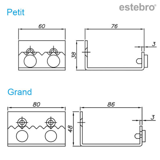 Tire Pieds plat Estebro